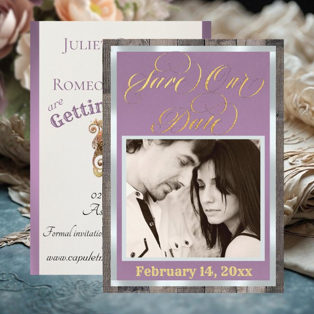 Photo & Heart - Lavender Save The Date (Creator Uploaded)