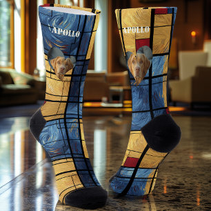 Photo Heart Socks: Customisable Modern Art Design Socks