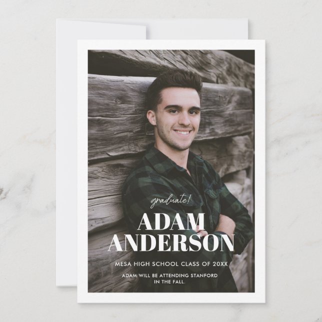 Photo High School Graduation Announcement (Front)