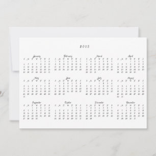 Photo Holiday 2015 Calendar Christmas Card