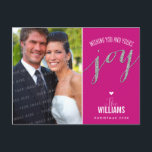 PHOTO HOLIDAY CARD chalkboard glitter type pink<br><div class="desc">Send and extra special message with style and pizzazz this year... Personalised with your details & photos my modern holiday products are sure to stand out from the flurry of greetings your friends and family will receive this season and will make a special memento that will be treasured long after...</div>