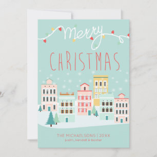 PHOTO HOLIDAY CARD Christmas Town Scene