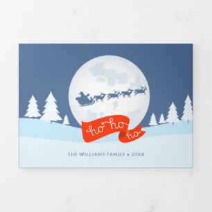PHOTO HOLIDAY CARD Ho Ho Ho Happy Holidays