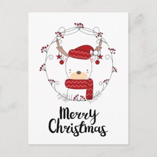 PHOTO HOLIDAY CARD Merry Christmas Reindeer