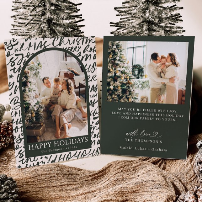 Photo Holiday Card, Modern Christmas Card (Creator Uploaded)