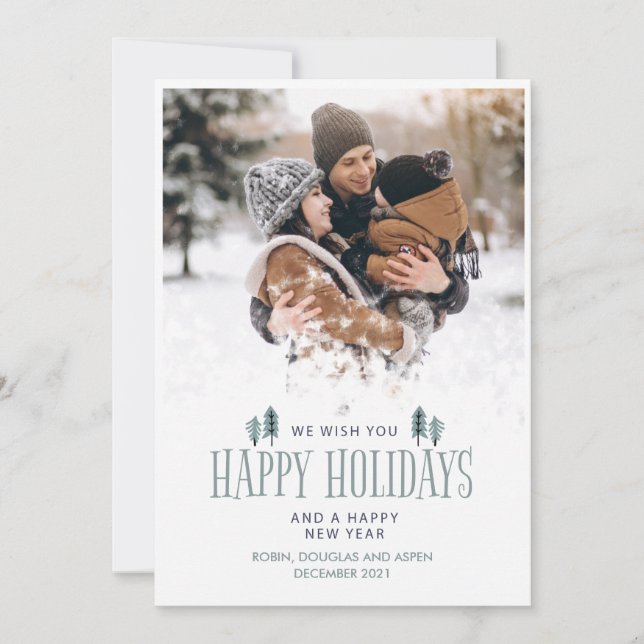 Photo Holiday Christmas Greeting Card (Front)