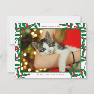 PHOTO HOLIDAY Christmas Holly & Berries Noel