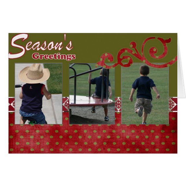 Photo Holiday Greeting Card (Front Horizontal)