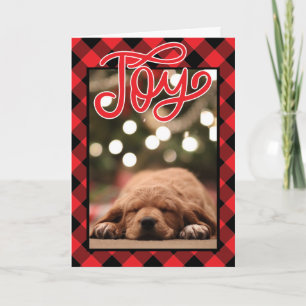 PHOTO HOLIDAY Joy and Buffalo Checks Card