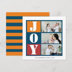 Photo Holiday Joy    Colorblock Strip Card