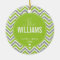 PHOTO HOLIDAY ORNAMENT chevron glitter silver lime