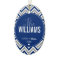 PHOTO HOLIDAY ORNAMENT chevron glitter silver navy