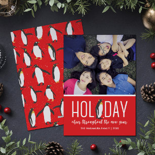 Photo Holiday Penguin Cheer