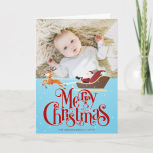 PHOTO HOLIDAY   Santa's Christmas Night Flight Card