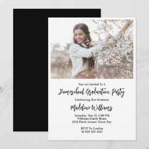 Photo Homeschool Graduation Party Invitation
