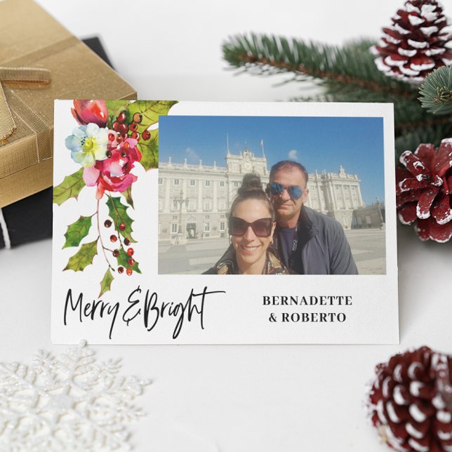Photo Horizontal Christmas Flat  Holiday Card (Creator Uploaded)