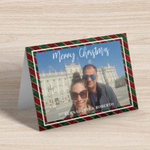 Photo Horizontal Christmas Flat Holiday Card