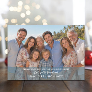 Photo Horizontal or Panoramic Family Reunion Holiday Card