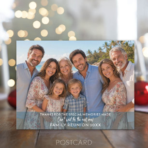 Photo Horizontal or Panoramic Family Reunion Holiday Postcard