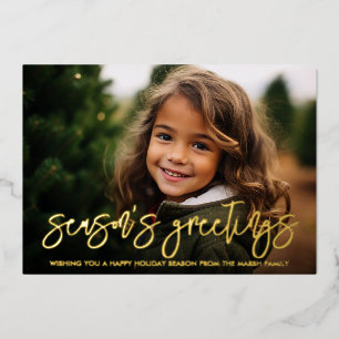 Photo horizontal Season's Greeting Plaid