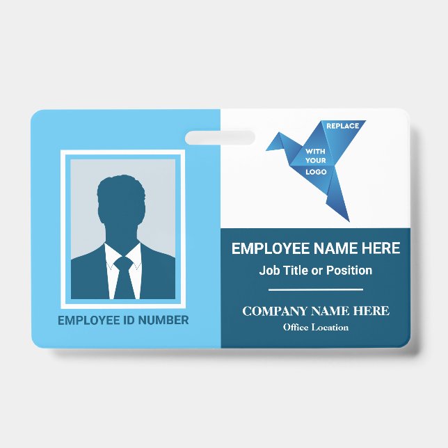 Photo Hospital Medical Company Any Color Template ID Badge (Front)