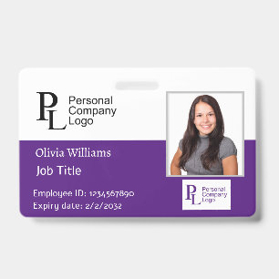 Photo ID Badge Personalised Company Employee ID