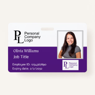 Photo ID Badge Personalized Company Employee ID