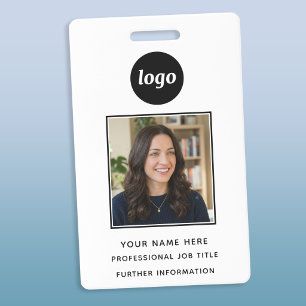 Photo ID Clean Professional Name Badge