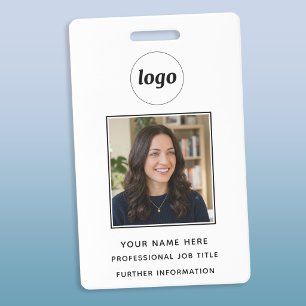 Photo ID Clean Professional Name Badge
