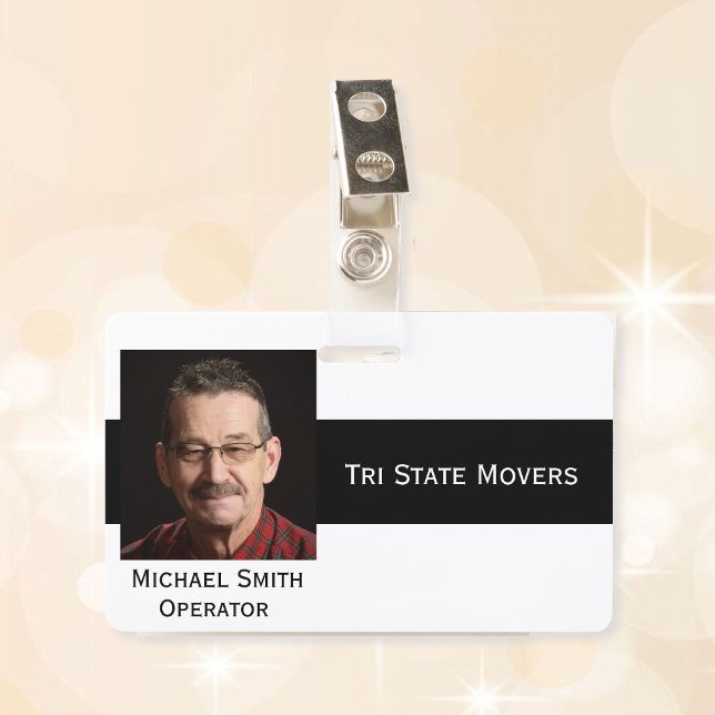 Photo ID Clip Double Sided Personalise Text Badge ID Badge (Creator Uploaded)