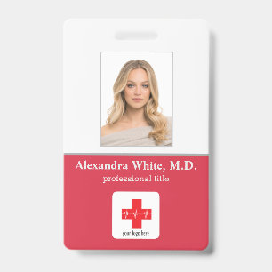 Photo ID Employee Hospital Medical Professional Badge