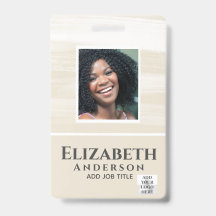 PHOTO-ID Employee VIP PASS Watercolor Abstracts