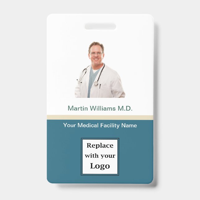 Photo ID Hospital Medical Professional Name Badges Badge (Front)