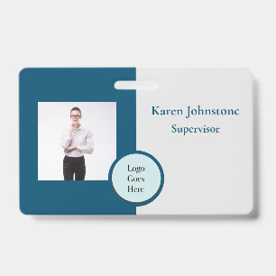 Photo Identification Name Company Logo ID Badge