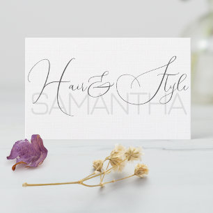 Photo Image Elegant Modern Calligraphy Signature Business Card
