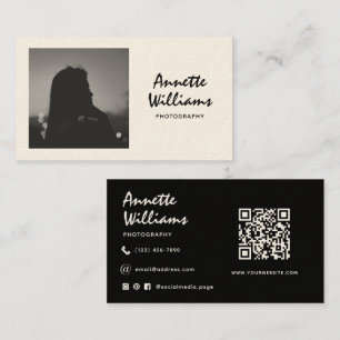 Photo image minimalist photographer  business card