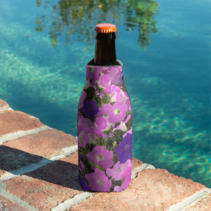 Photo Image Of Morning Glory Pink & Purple Flowers Bottle Cooler