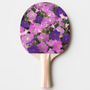 Photo Image Of Morning Glory Pink & Purple Flowers Ping Pong Paddle