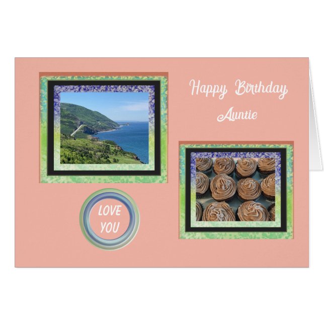 Photo Images for Auntie Birthday Card (Front Horizontal)