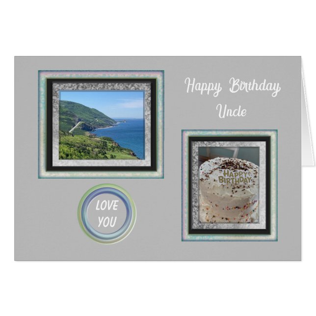 Photo Images for Uncle Birthday Card (Front Horizontal)