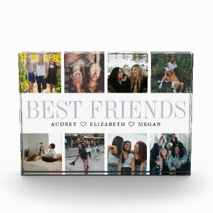 Photo In Glass Block Best Friends Gift