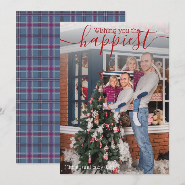 PHOTO IN PHOTO - Awesome Cell Photo Holiday Wishes Invitation (Front/Back)