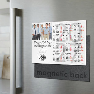 Photo Info Logo White Calendar 2027 Magnetic Card