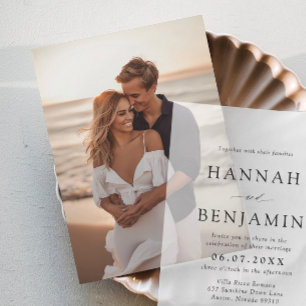 Photo Insert Card for Vellum Wedding Invitations