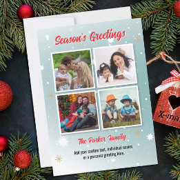Photo Instagram Collage Christmas Card