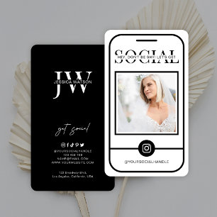 Photo Instagram Modern Logo Minimalist Photography Business Card
