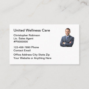 Photo Insurance Agent Business Cards