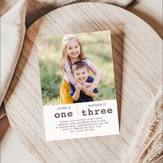 Photo Joint Birthday Invitation