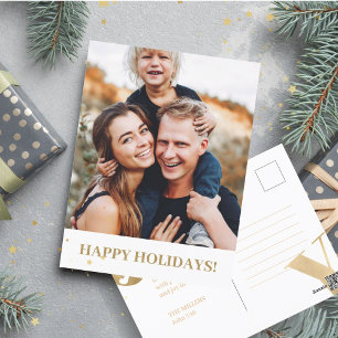 Photo Joy Christmas Holiday Faith Scripture Lined Postcard