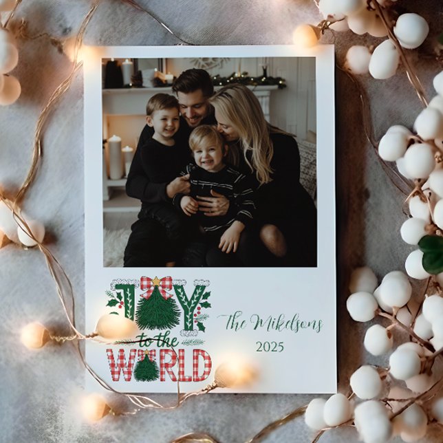 Photo Joy to the World Christmas Holiday Card (Creator Uploaded)